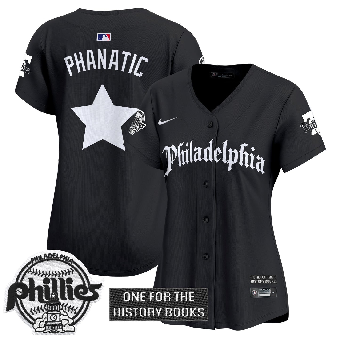 Women's Phillies 'Retro Newspaper Edition' Vapor Premier Limited Jersey - All Stitched