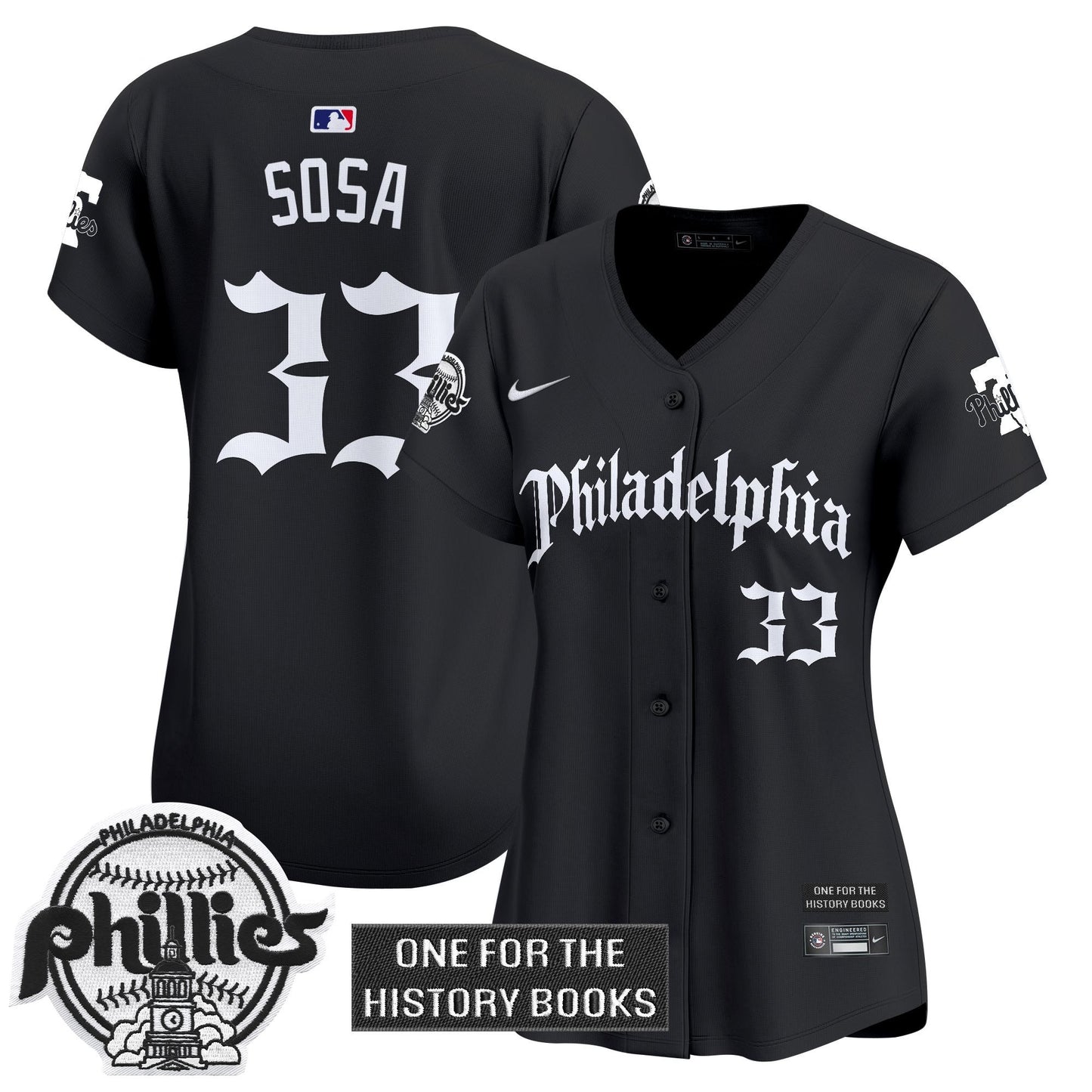 Women's Phillies 'Retro Newspaper Edition' Vapor Premier Limited Jersey - All Stitched