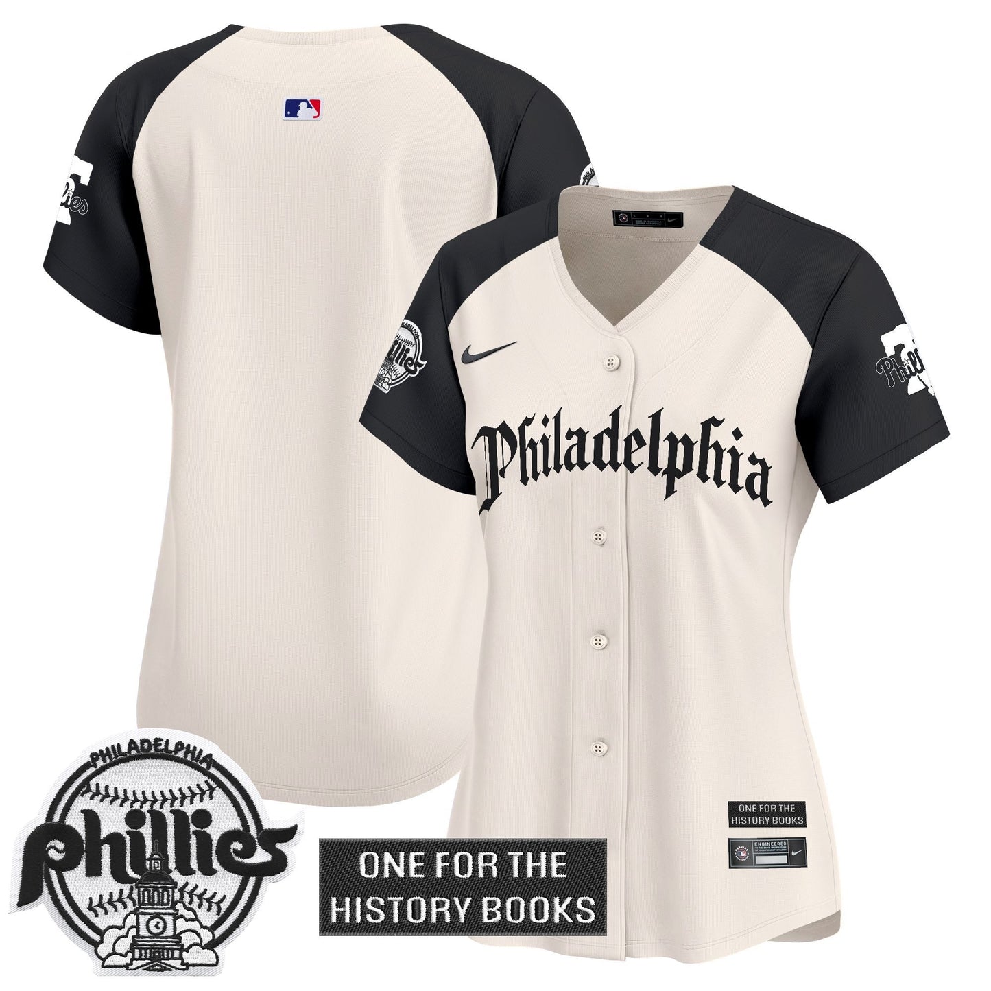 Women's Phillies 'Retro Newspaper Edition' Vapor Premier Limited Jersey - All Stitched