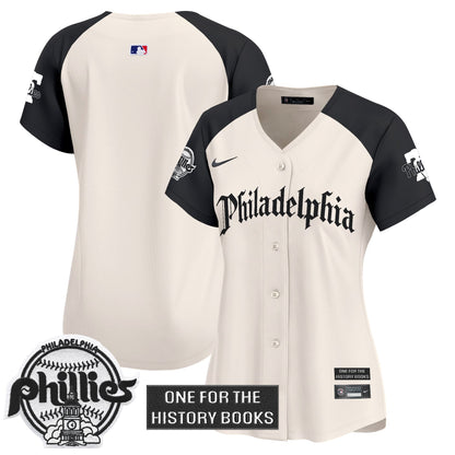 Women's Phillies 'Retro Newspaper Edition' Vapor Premier Limited Jersey - All Stitched