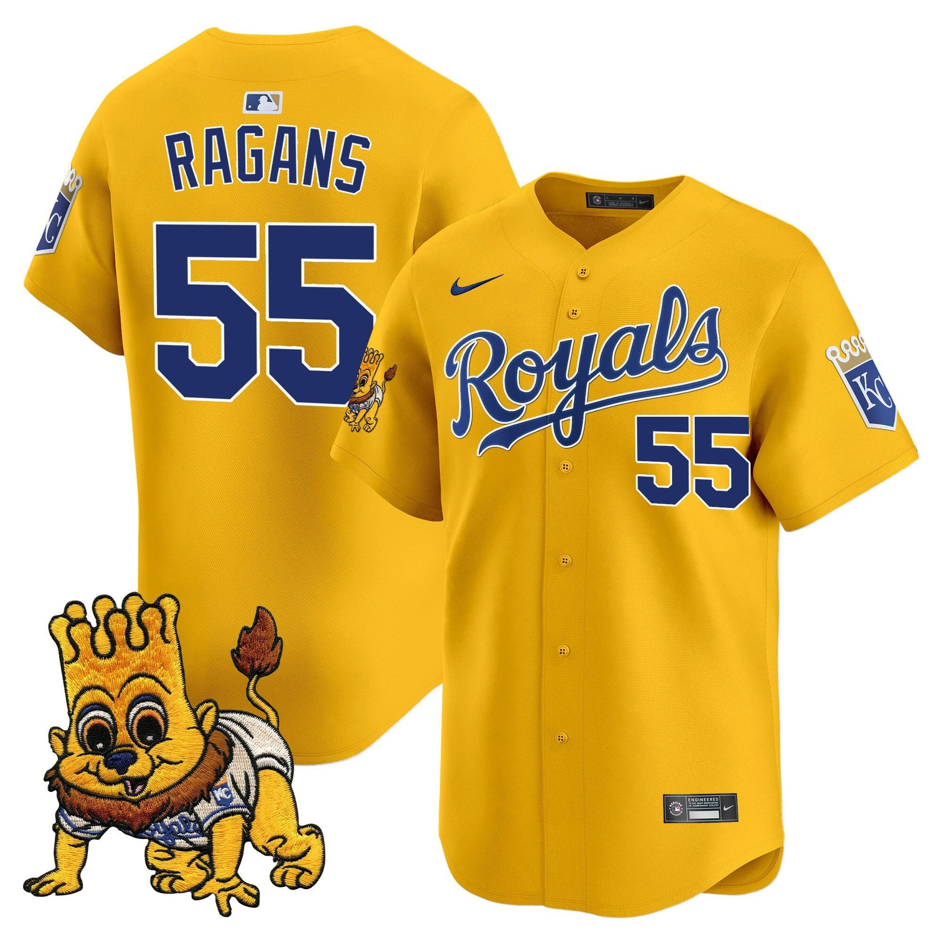 Men's Kansas City Royals Sluggerrr Patch Vapor Premier Limited Jersey - All Stitched