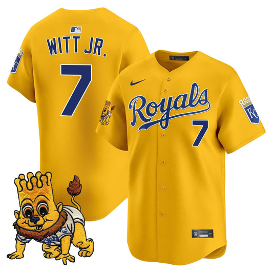 Men's Kansas City Royals Sluggerrr Patch Vapor Premier Limited Jersey - All Stitched