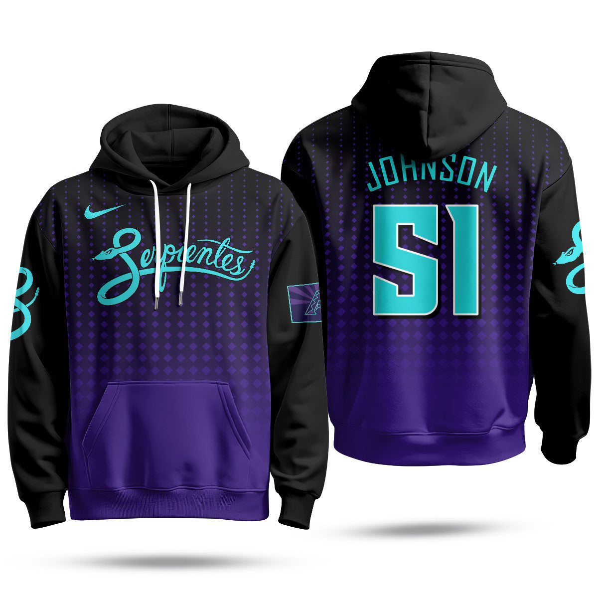 Arizona Diamondbacks Purple for Second “Serpientes” City Connect Hoodie - All Stitched