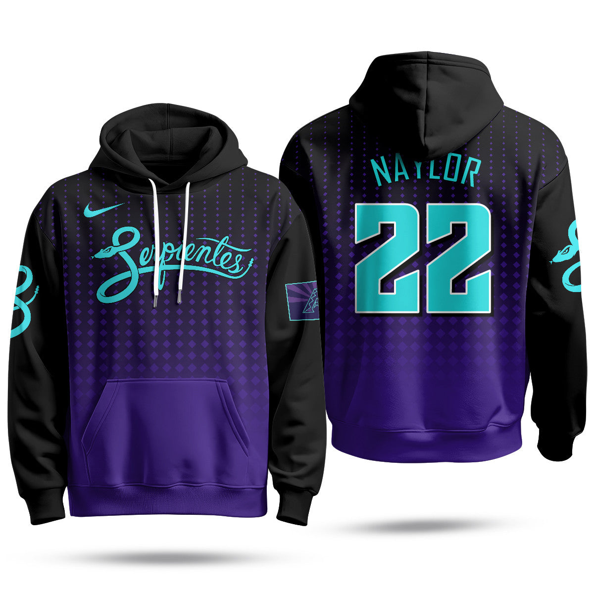 Arizona Diamondbacks Purple for Second “Serpientes” City Connect Hoodie - All Stitched