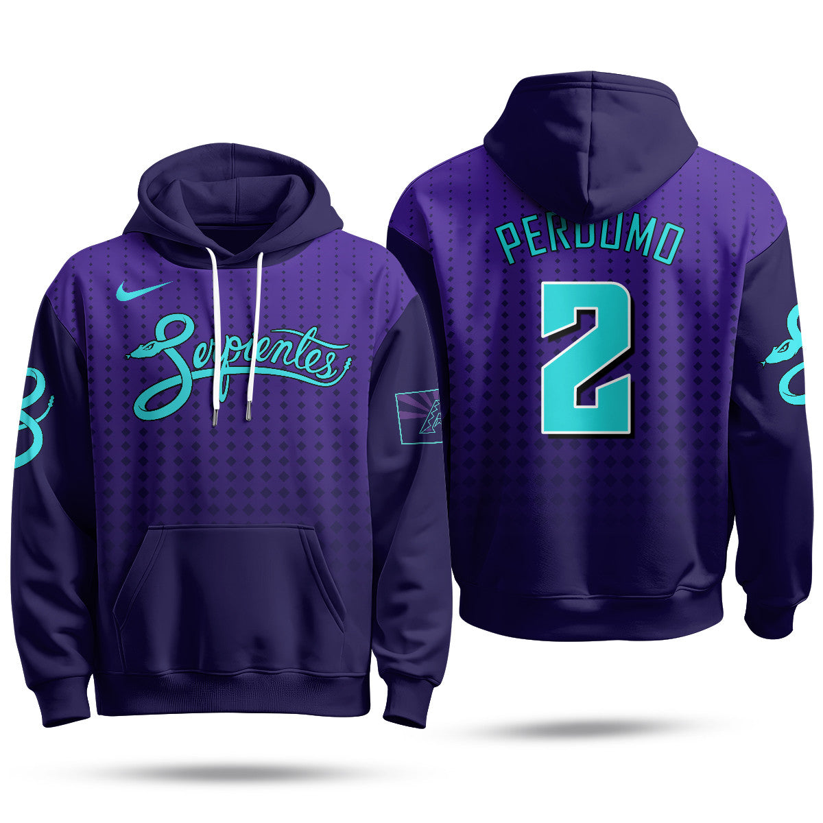Arizona Diamondbacks Purple for Second “Serpientes” City Connect Hoodie - All Stitched