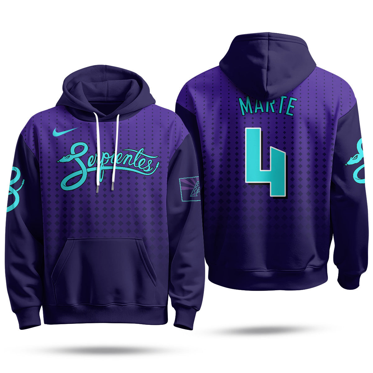 Arizona Diamondbacks Purple for Second “Serpientes” City Connect Hoodie - All Stitched