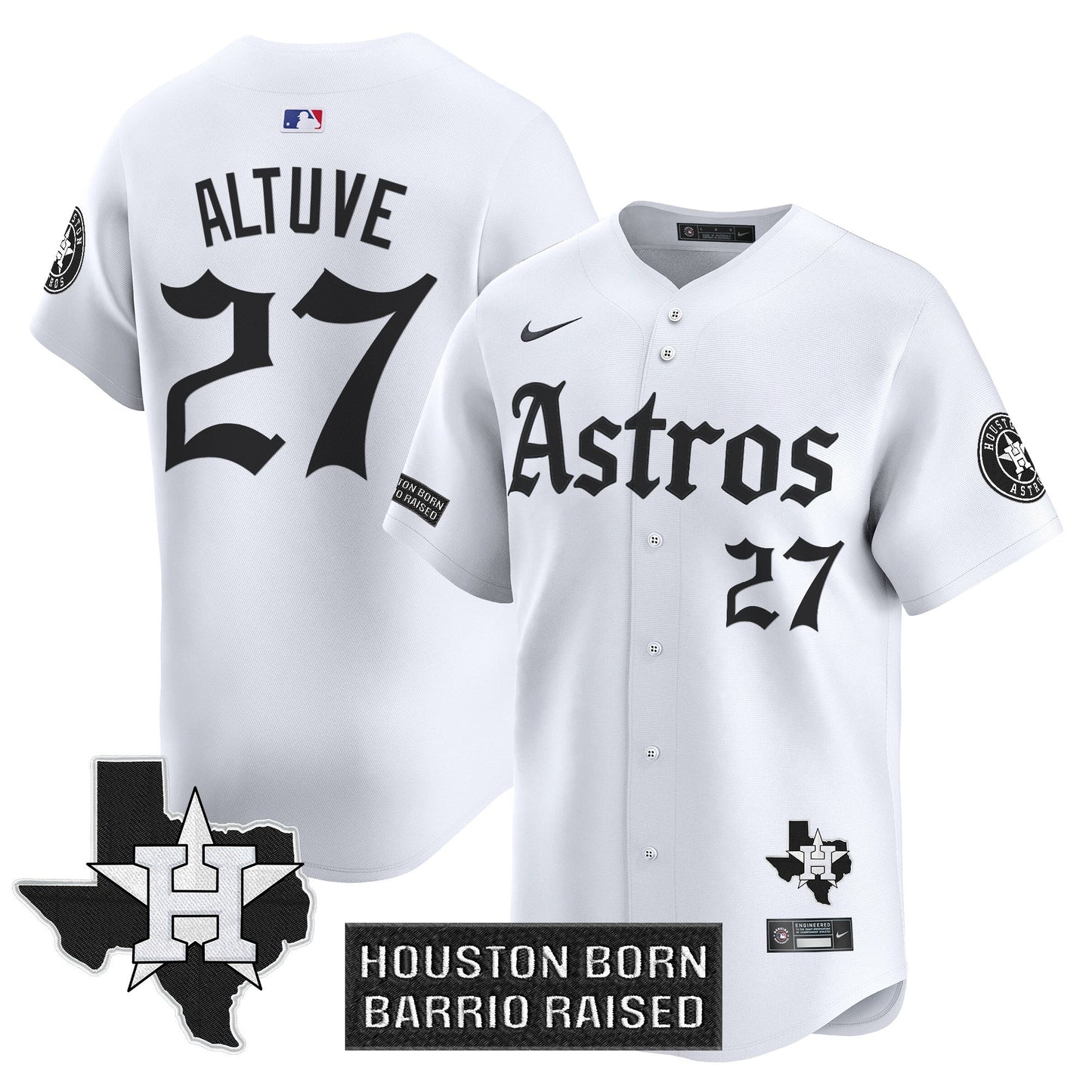 Men's Houston Astros 'Gothic Edition' Vapor Premier Limited Jersey - All Stitched