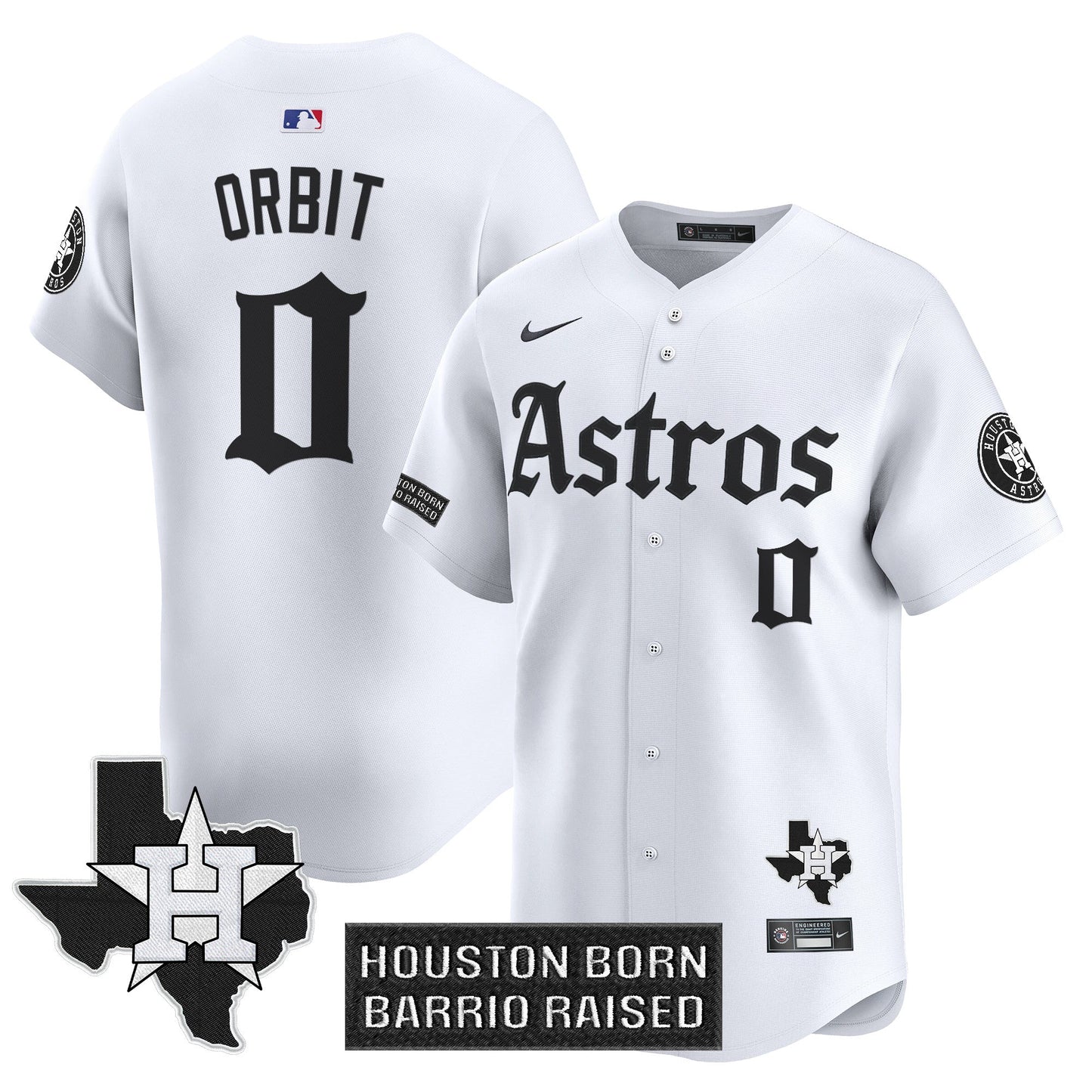 Men's Houston Astros 'Gothic Edition' Vapor Premier Limited Jersey - All Stitched