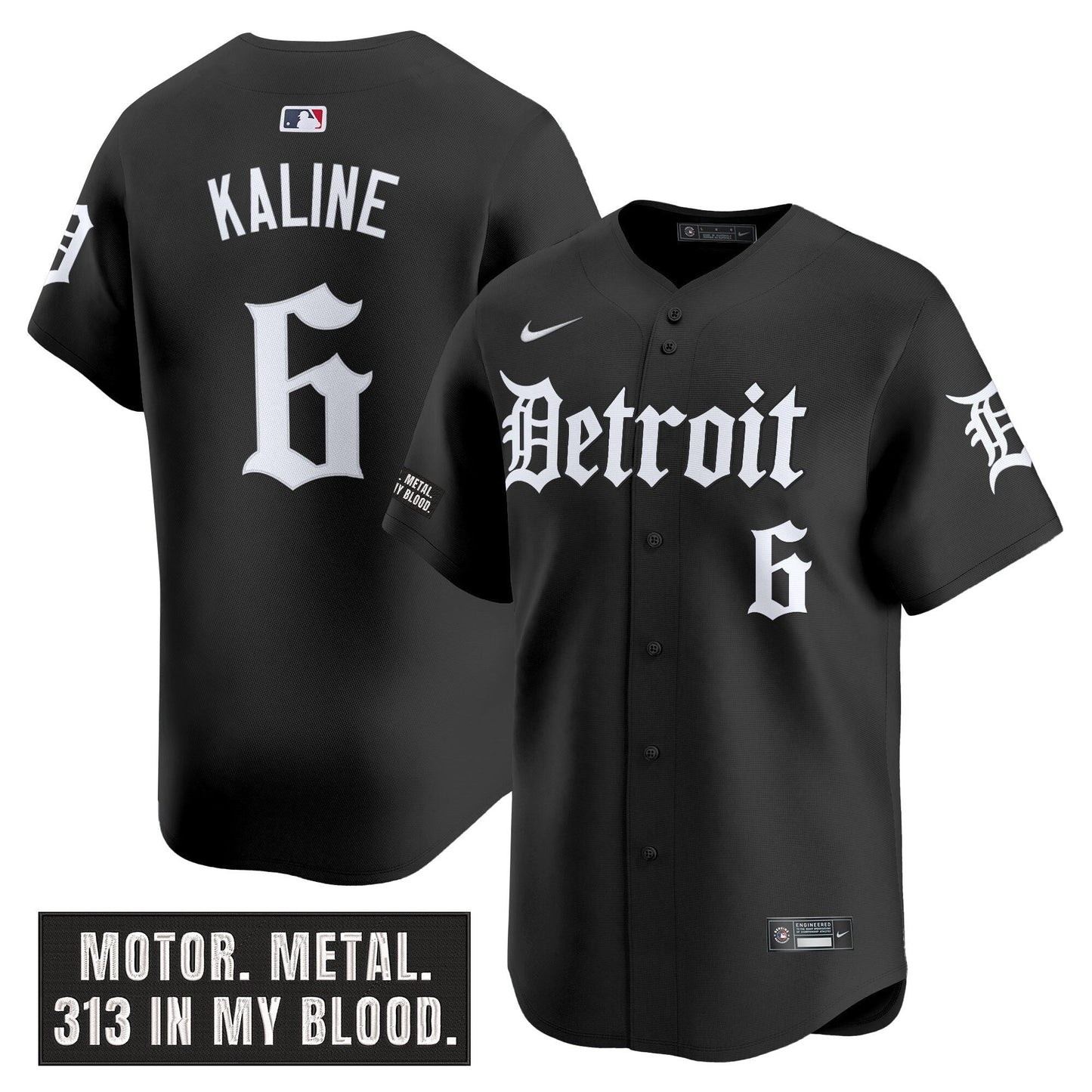 Men's Detroit Tigers 'Motor Gothic Edition' Vapor Premier Limited Jersey - All Stitched