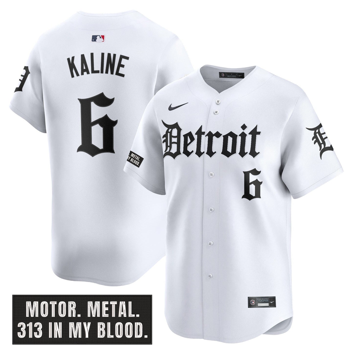 Men's Detroit Tigers 'Motor Gothic Edition' Vapor Premier Limited Jersey - All Stitched