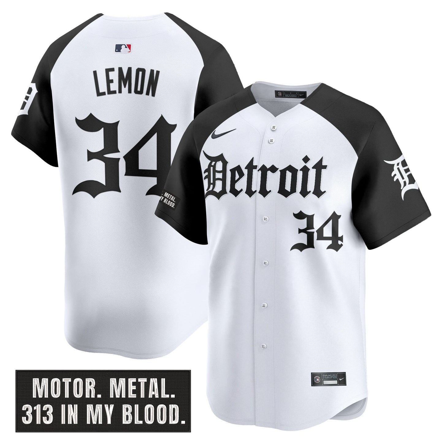 Men's Detroit Tigers 'Motor Gothic Edition' Vapor Premier Limited Jersey - All Stitched