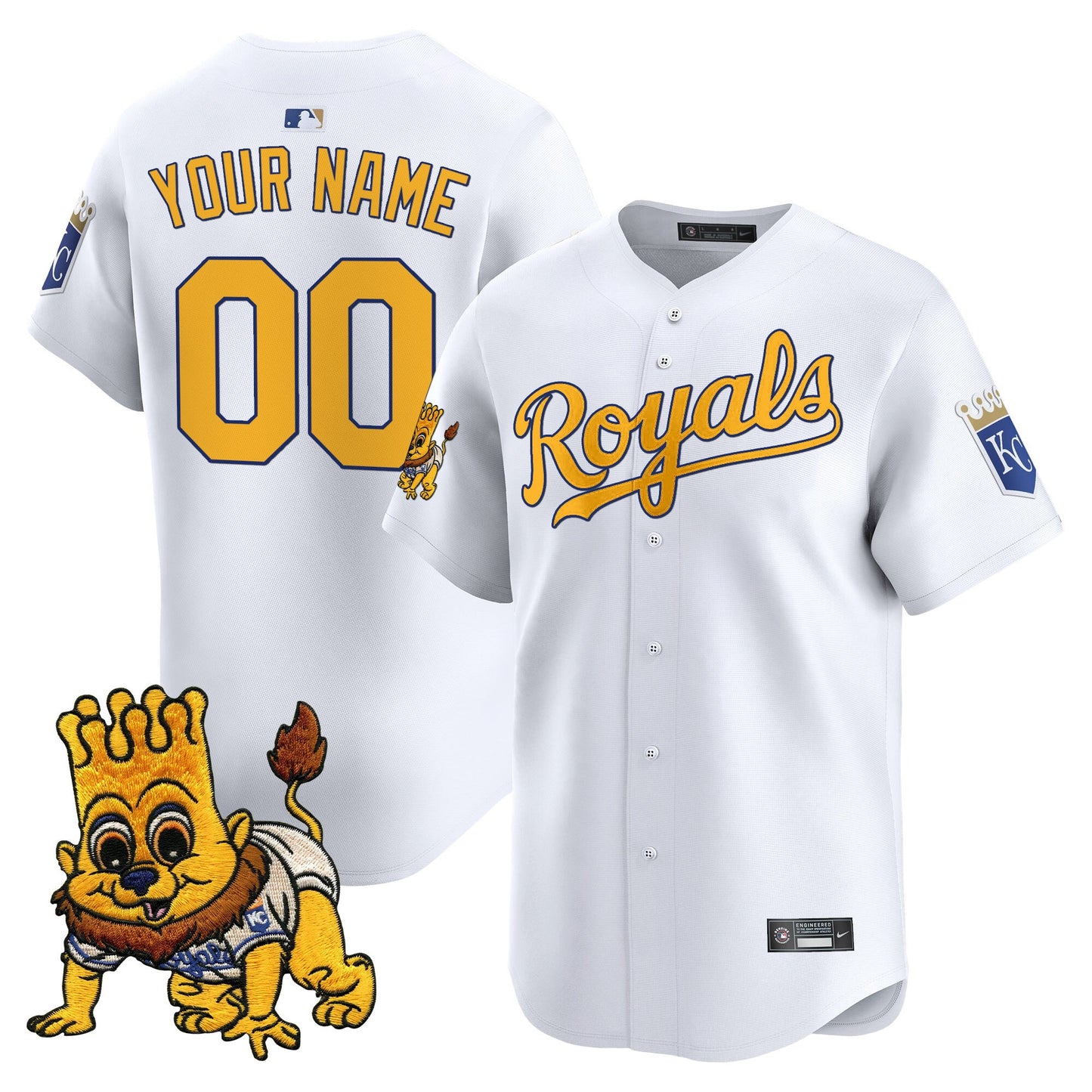 Kansas City Royals Sluggerrr Patch Vapor Premier Limited Custom Jersey - All Stitched