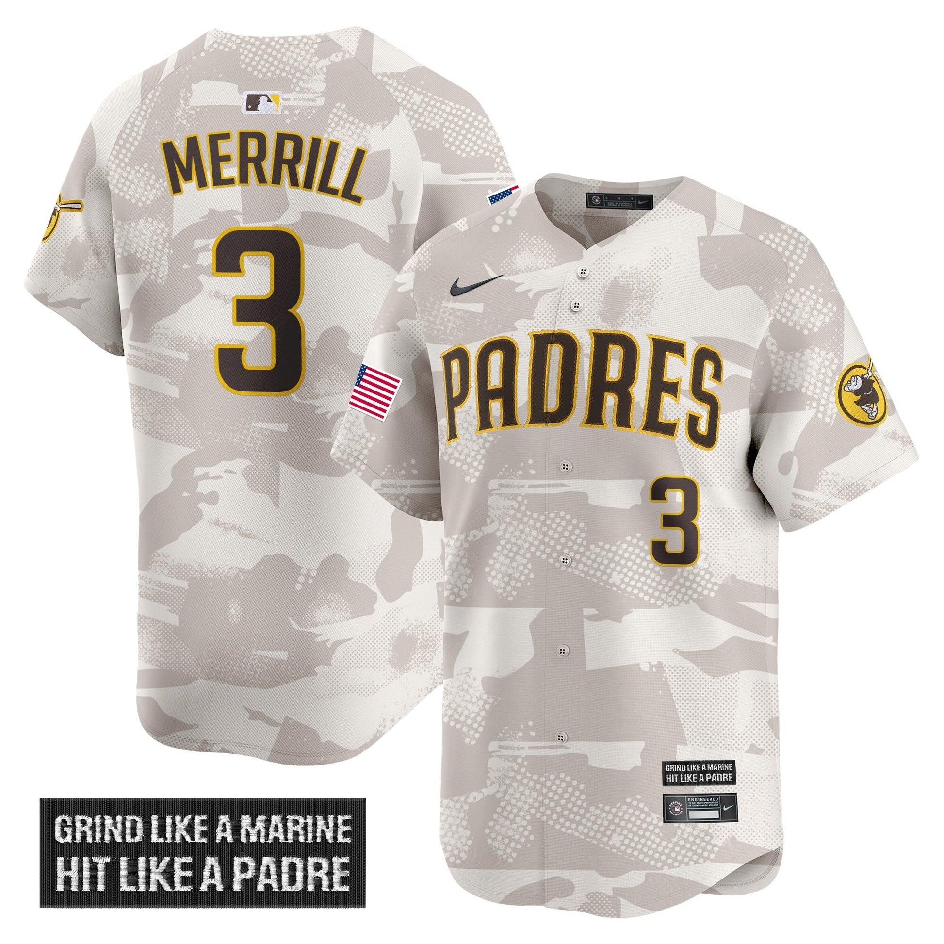 Men's San Diego Padres 2025 Armed Forces Day Vapor Premier Limited Jersey - All Stitched