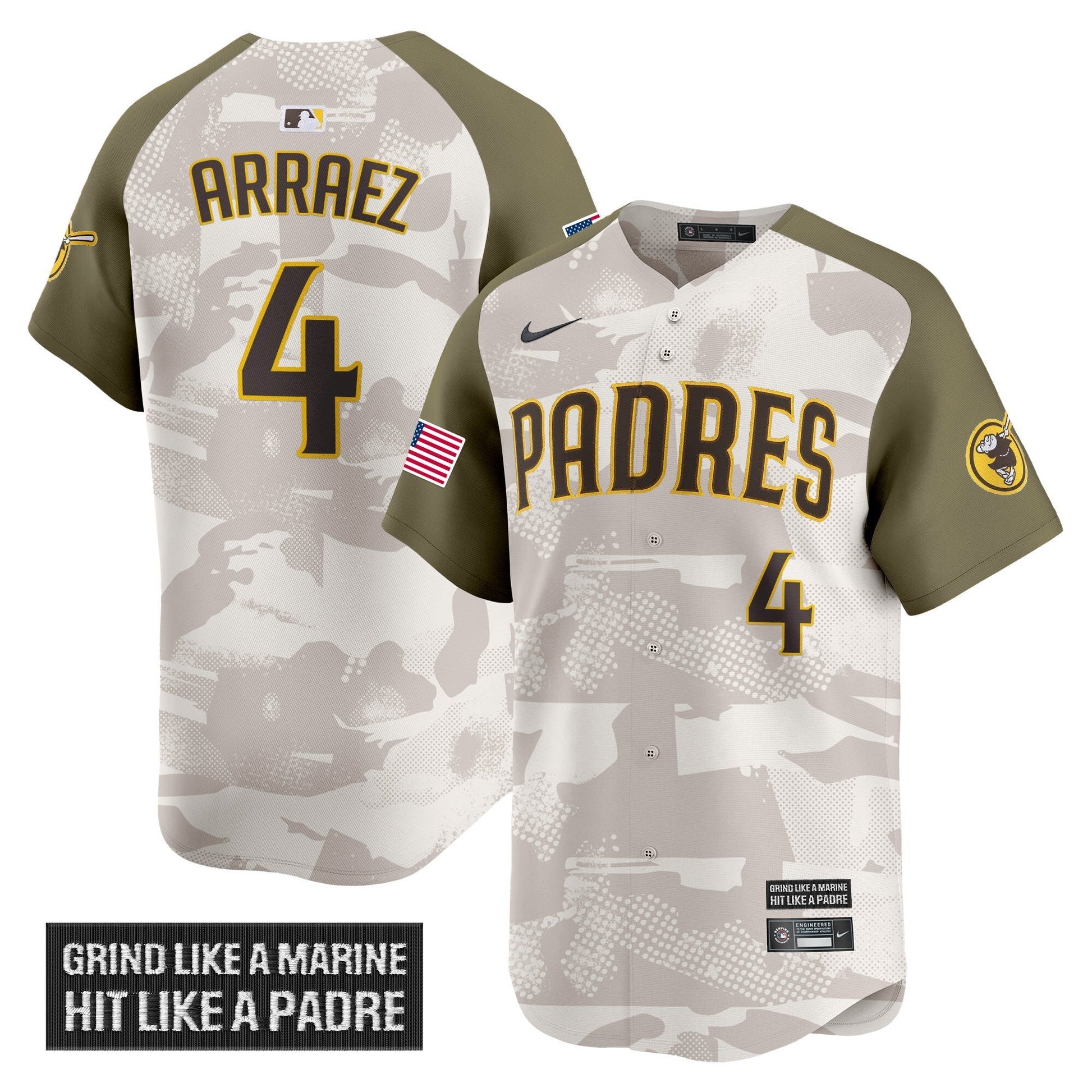 Men's San Diego Padres 2025 Armed Forces Day Vapor Premier Limited Jersey - All Stitched