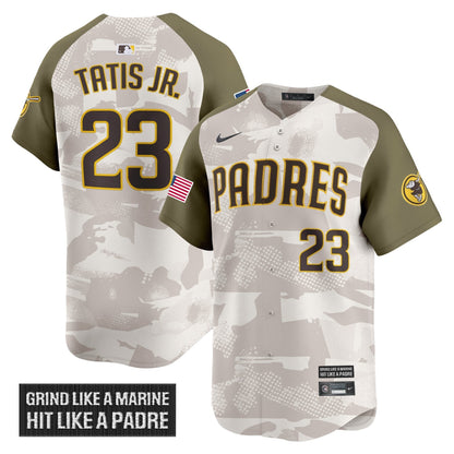 Men's San Diego Padres 2025 Armed Forces Day Vapor Premier Limited Jersey - All Stitched
