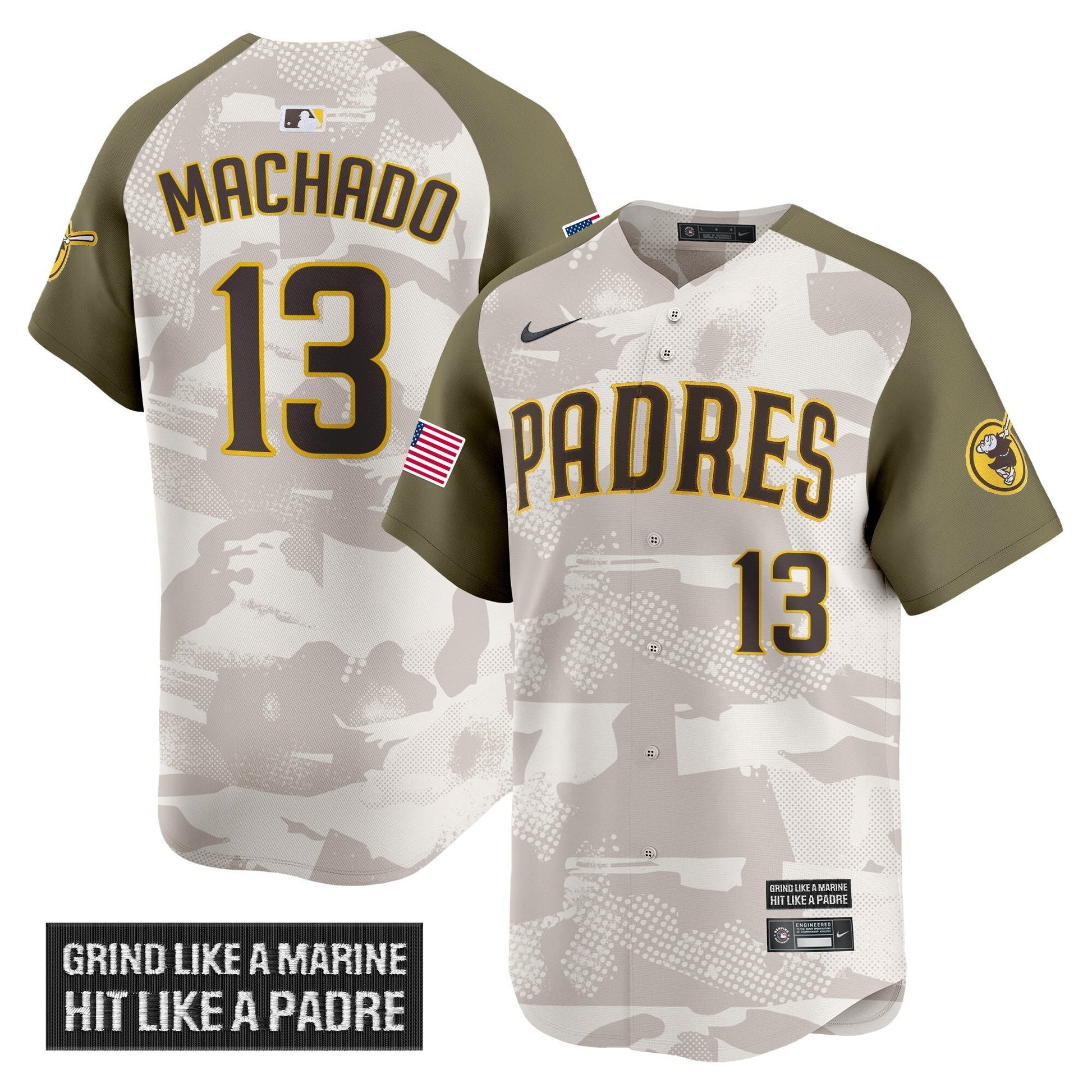 Men's San Diego Padres 2025 Armed Forces Day Vapor Premier Limited Jersey - All Stitched
