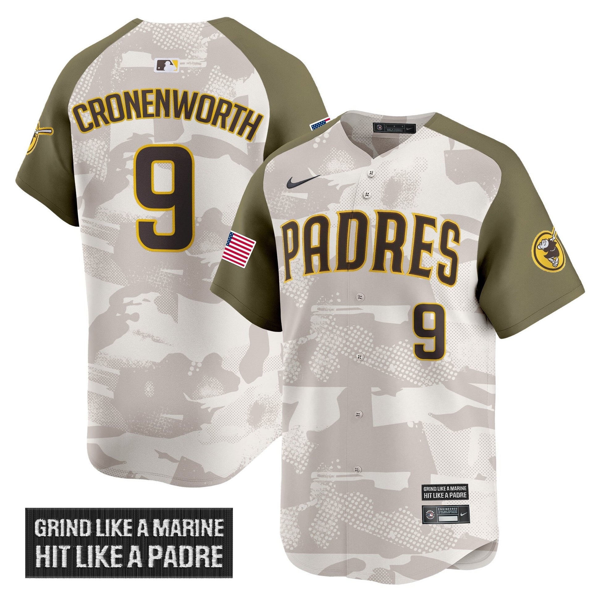 Men's San Diego Padres 2025 Armed Forces Day Vapor Premier Limited Jersey - All Stitched