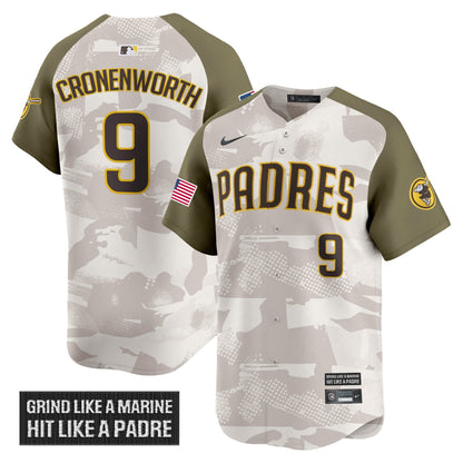 Men's San Diego Padres 2025 Armed Forces Day Vapor Premier Limited Jersey - All Stitched