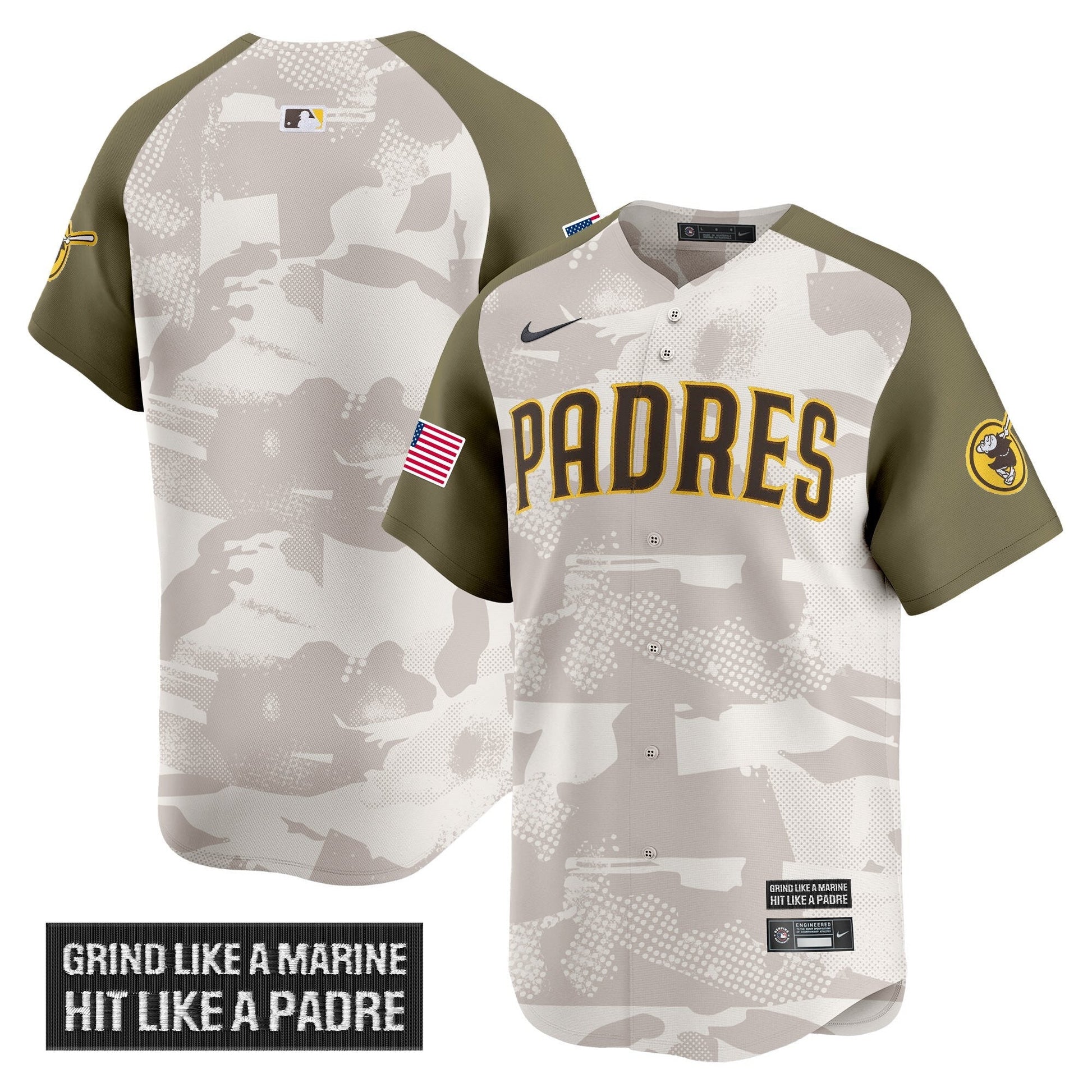 Men's San Diego Padres 2025 Armed Forces Day Vapor Premier Limited Jersey - All Stitched
