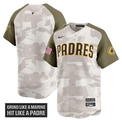Men's San Diego Padres 2025 Armed Forces Day Vapor Premier Limited Jersey - All Stitched
