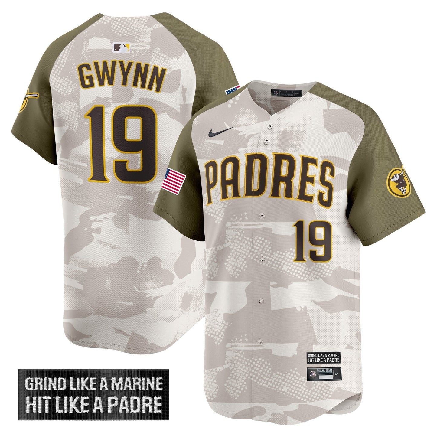 Men's San Diego Padres 2025 Armed Forces Day Vapor Premier Limited Jersey - All Stitched