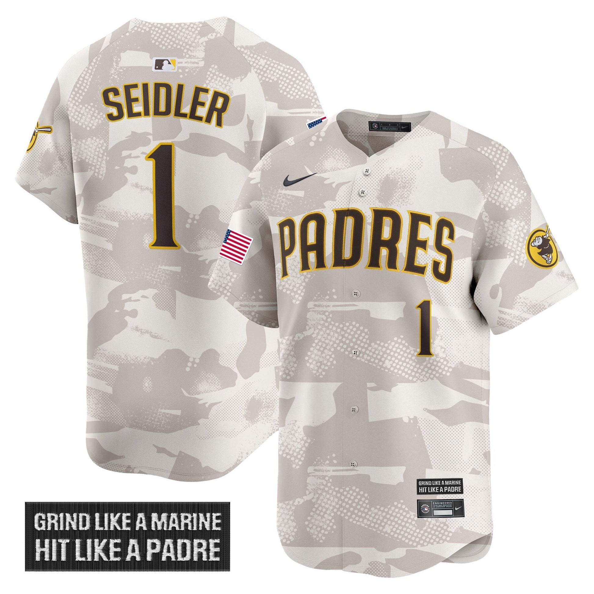 Men's San Diego Padres 2025 Armed Forces Day Vapor Premier Limited Jersey - All Stitched