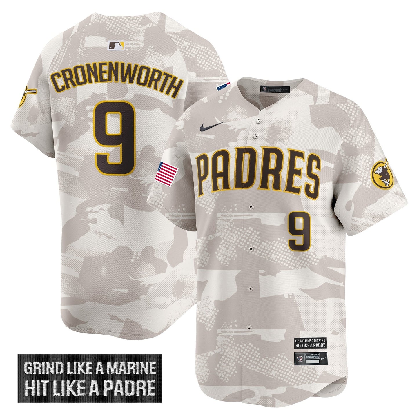 Men's San Diego Padres 2025 Armed Forces Day Vapor Premier Limited Jersey - All Stitched