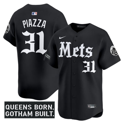 Men's New York Mets 'Gotham Gothic Edition' Vapor Premier Limited Jersey - All Stitched