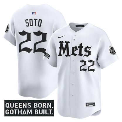 Men's New York Mets 'Gotham Gothic Edition' Vapor Premier Limited Jersey - All Stitched