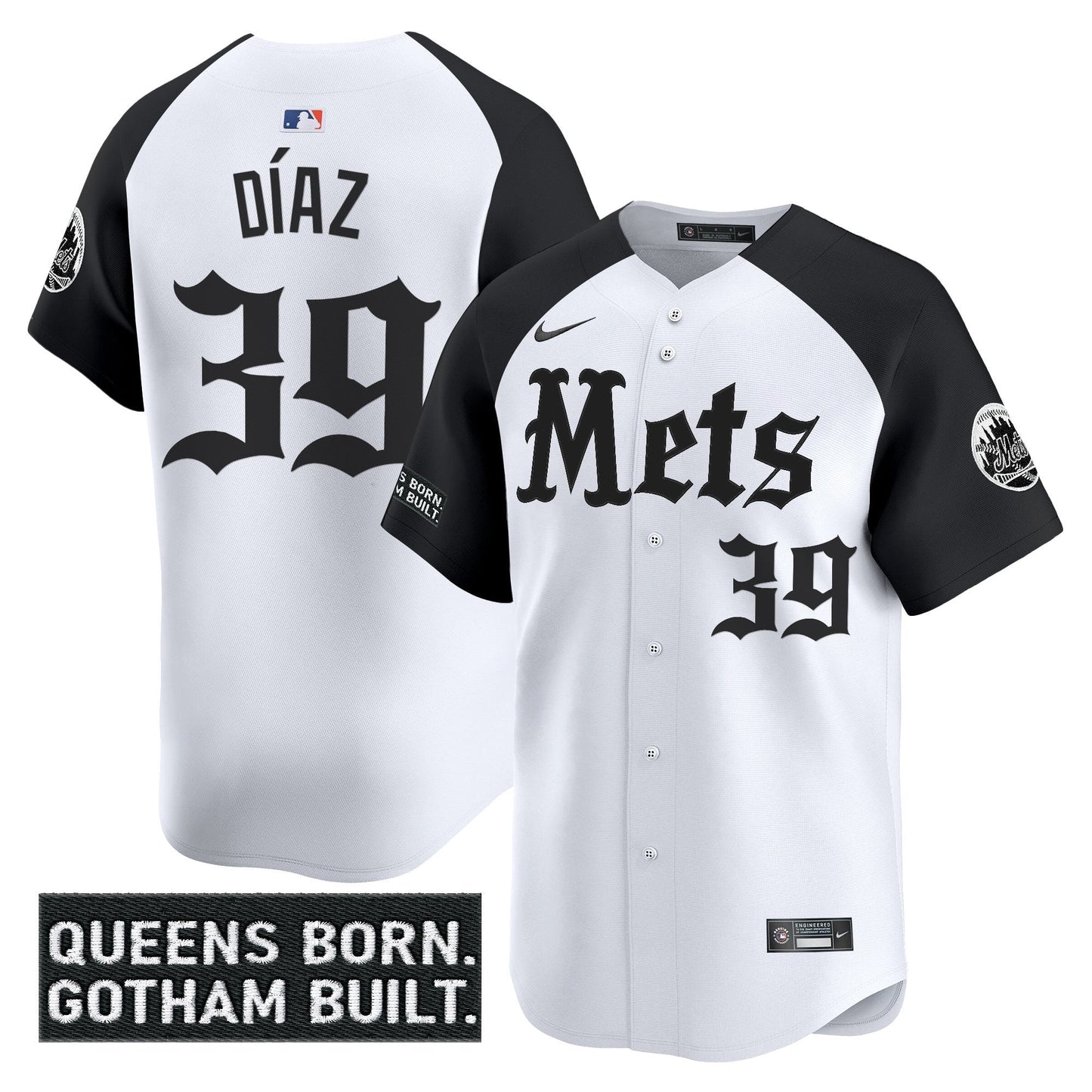 Men's New York Mets 'Gotham Gothic Edition' Vapor Premier Limited Jersey - All Stitched
