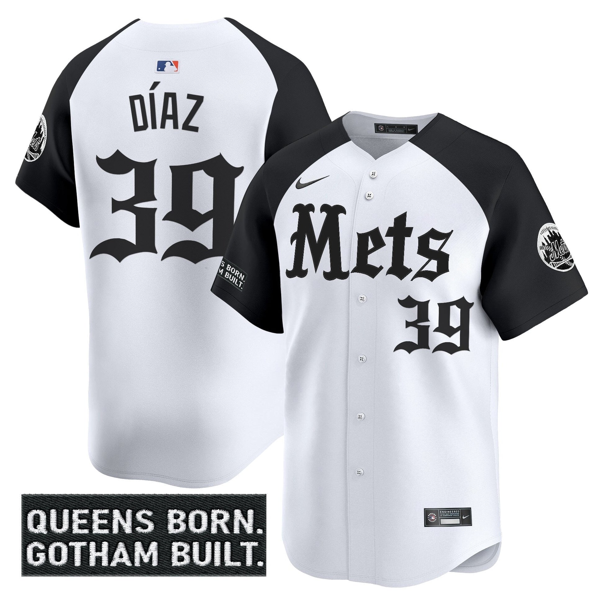 Men's New York Mets 'Gotham Gothic Edition' Vapor Premier Limited Jersey - All Stitched