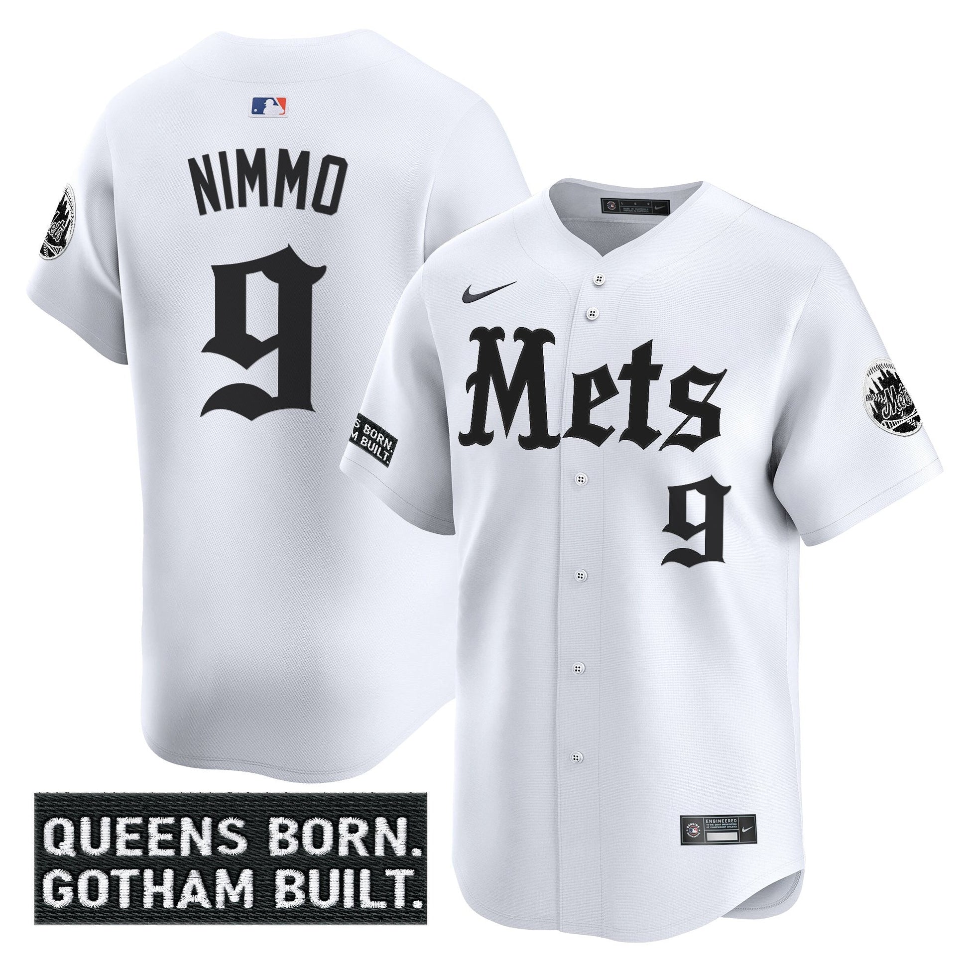 Men's New York Mets 'Gotham Gothic Edition' Vapor Premier Limited Jersey - All Stitched