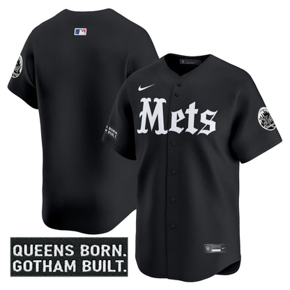 Men's New York Mets 'Gotham Gothic Edition' Vapor Premier Limited Jersey - All Stitched