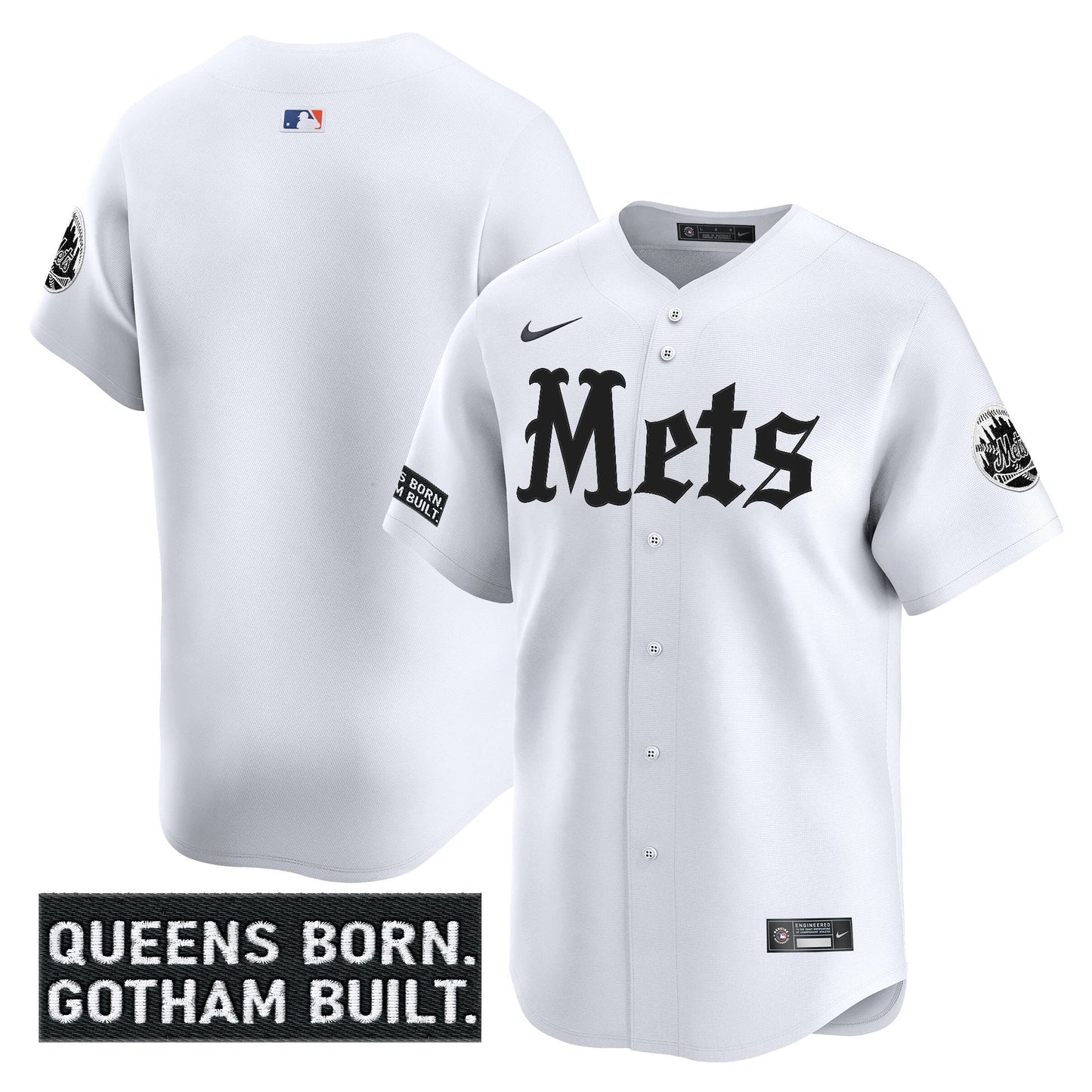 Men's New York Mets 'Gotham Gothic Edition' Vapor Premier Limited Jersey - All Stitched