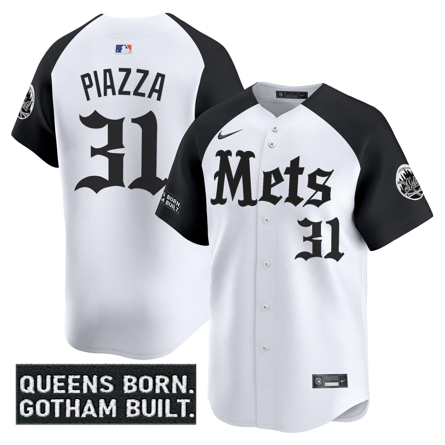 Men's New York Mets 'Gotham Gothic Edition' Vapor Premier Limited Jersey - All Stitched