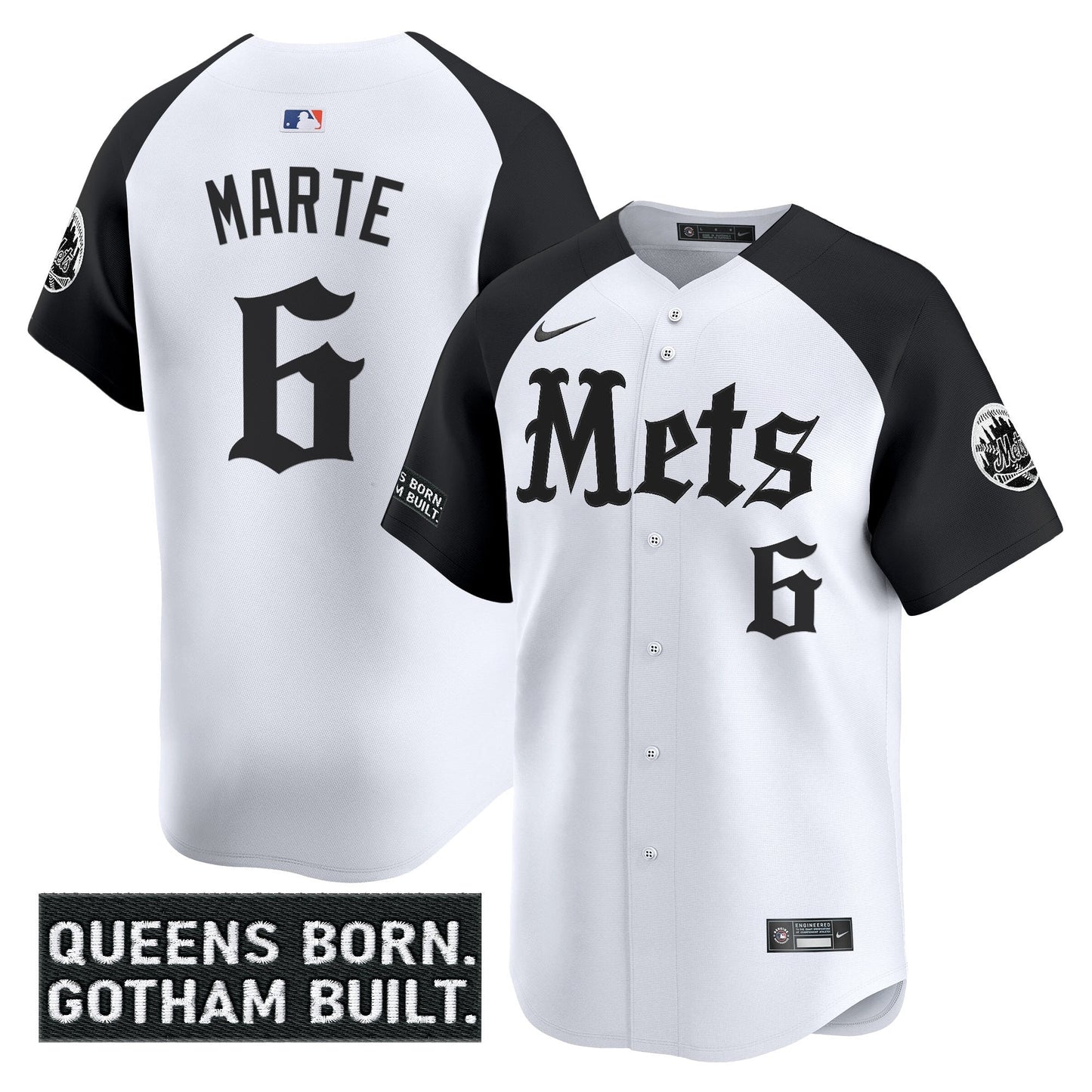 Men's New York Mets 'Gotham Gothic Edition' Vapor Premier Limited Jersey - All Stitched