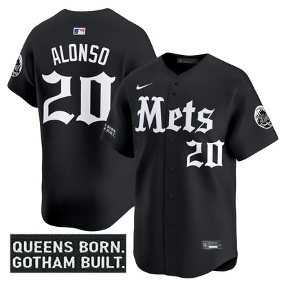 Men's New York Mets 'Gotham Gothic Edition' Vapor Premier Limited Jersey - All Stitched