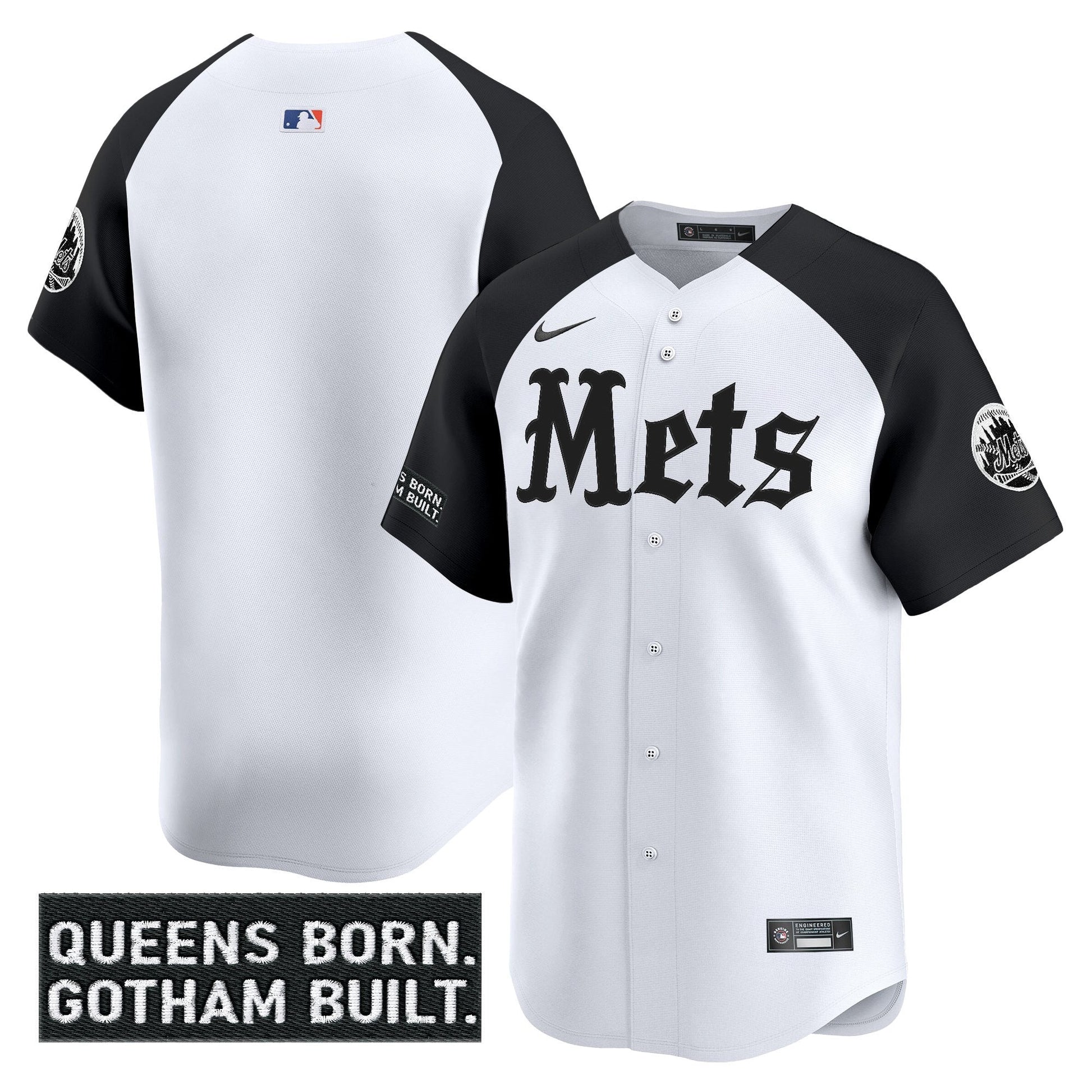 Men's New York Mets 'Gotham Gothic Edition' Vapor Premier Limited Jersey - All Stitched