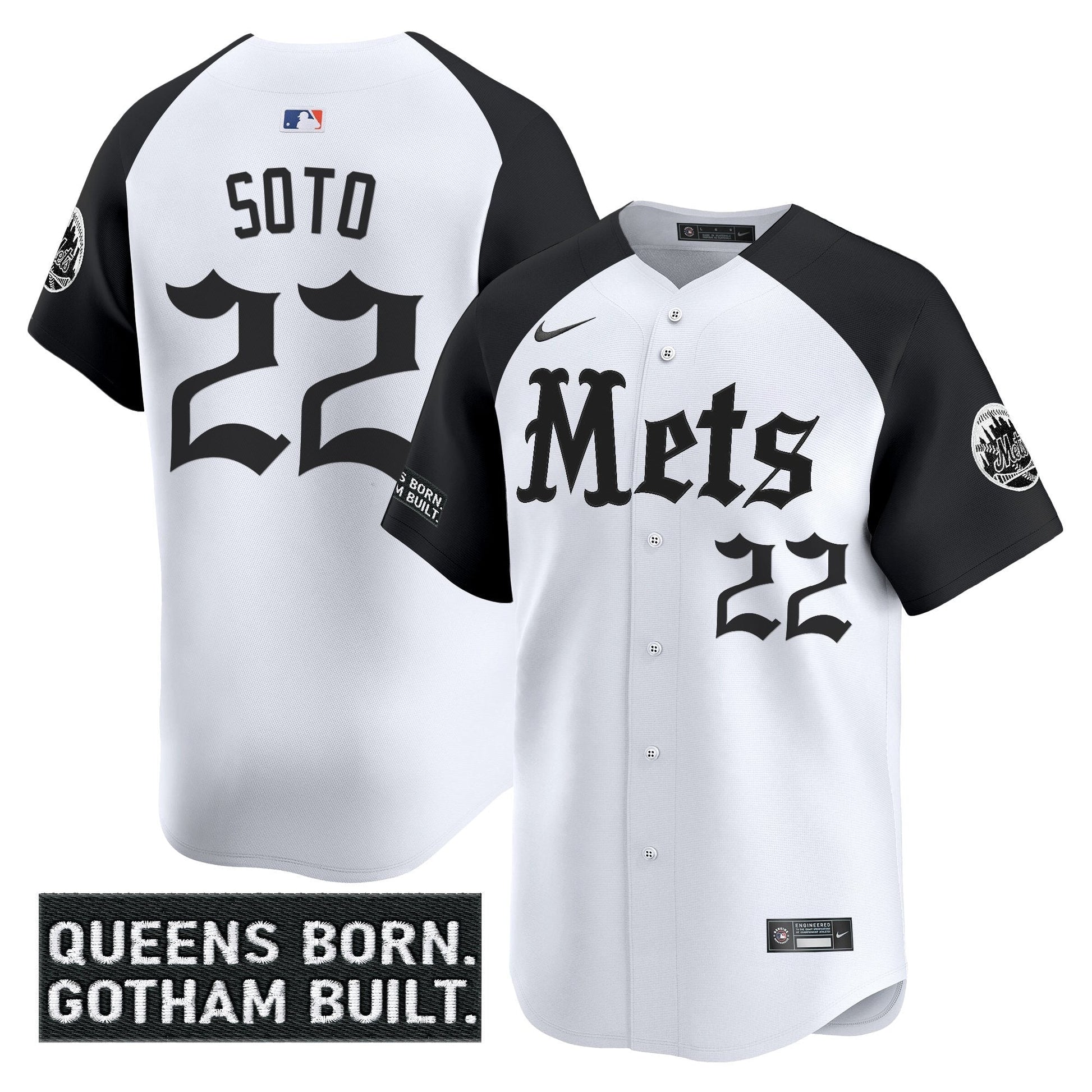 Men's New York Mets 'Gotham Gothic Edition' Vapor Premier Limited Jersey - All Stitched