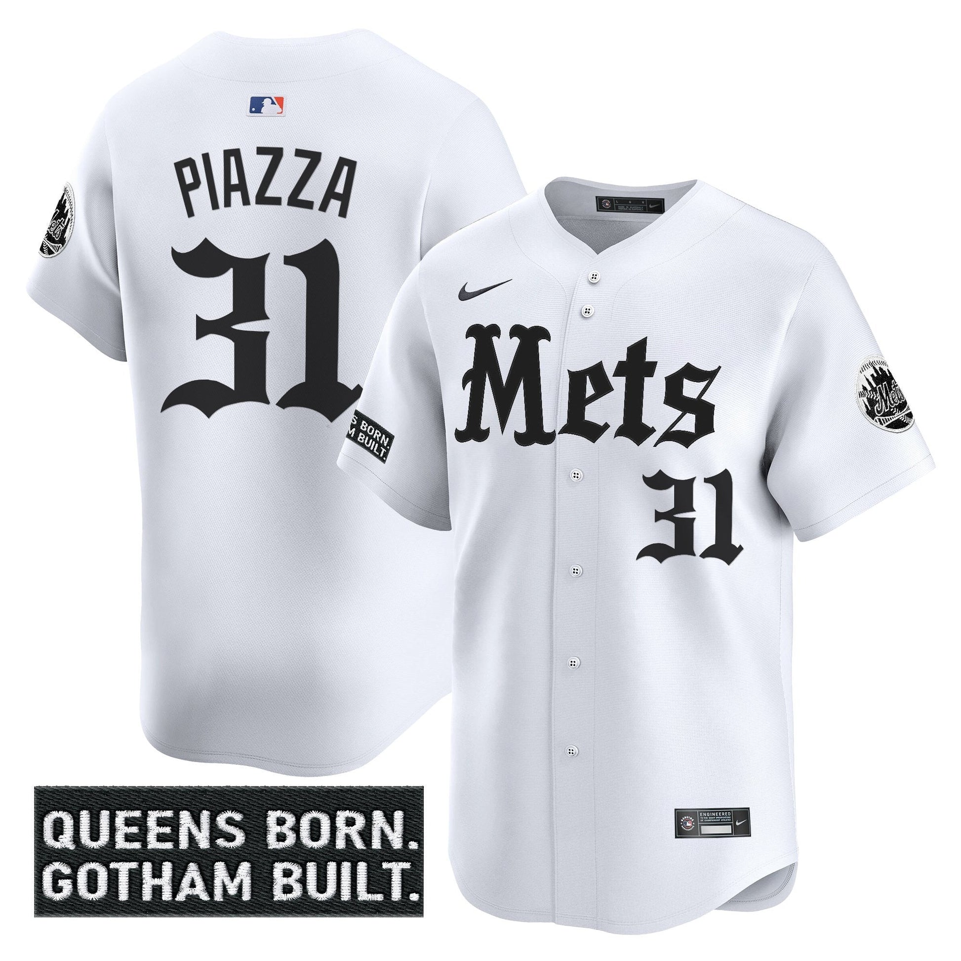 Men's New York Mets 'Gotham Gothic Edition' Vapor Premier Limited Jersey - All Stitched