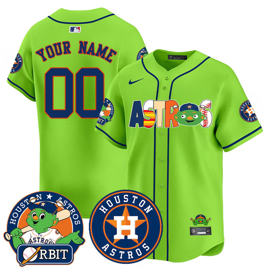 Custom Houston Astros Orbit Vapor Premier Jersey - All Stitched