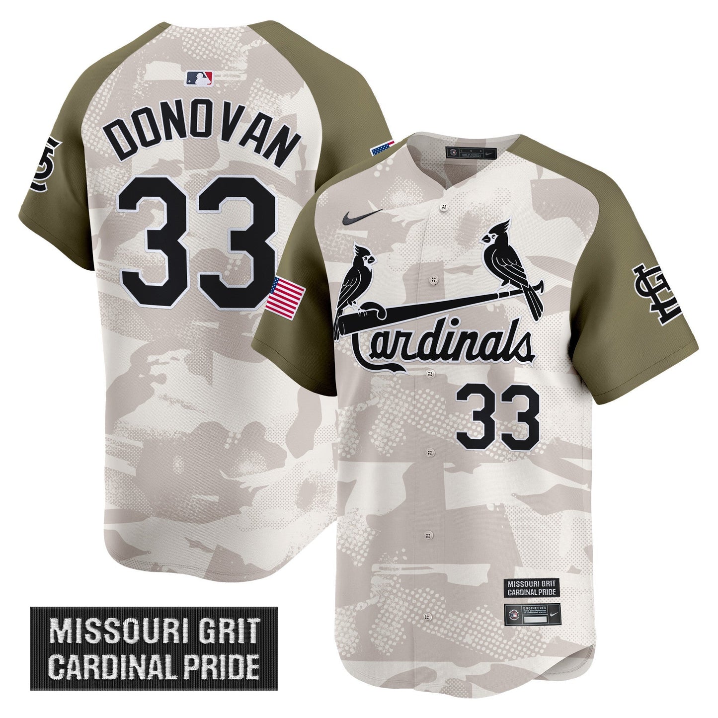 Men's St. Louis Cardinals 2025 Armed Forces Day Vapor Premier Limited Jersey - All Stitched