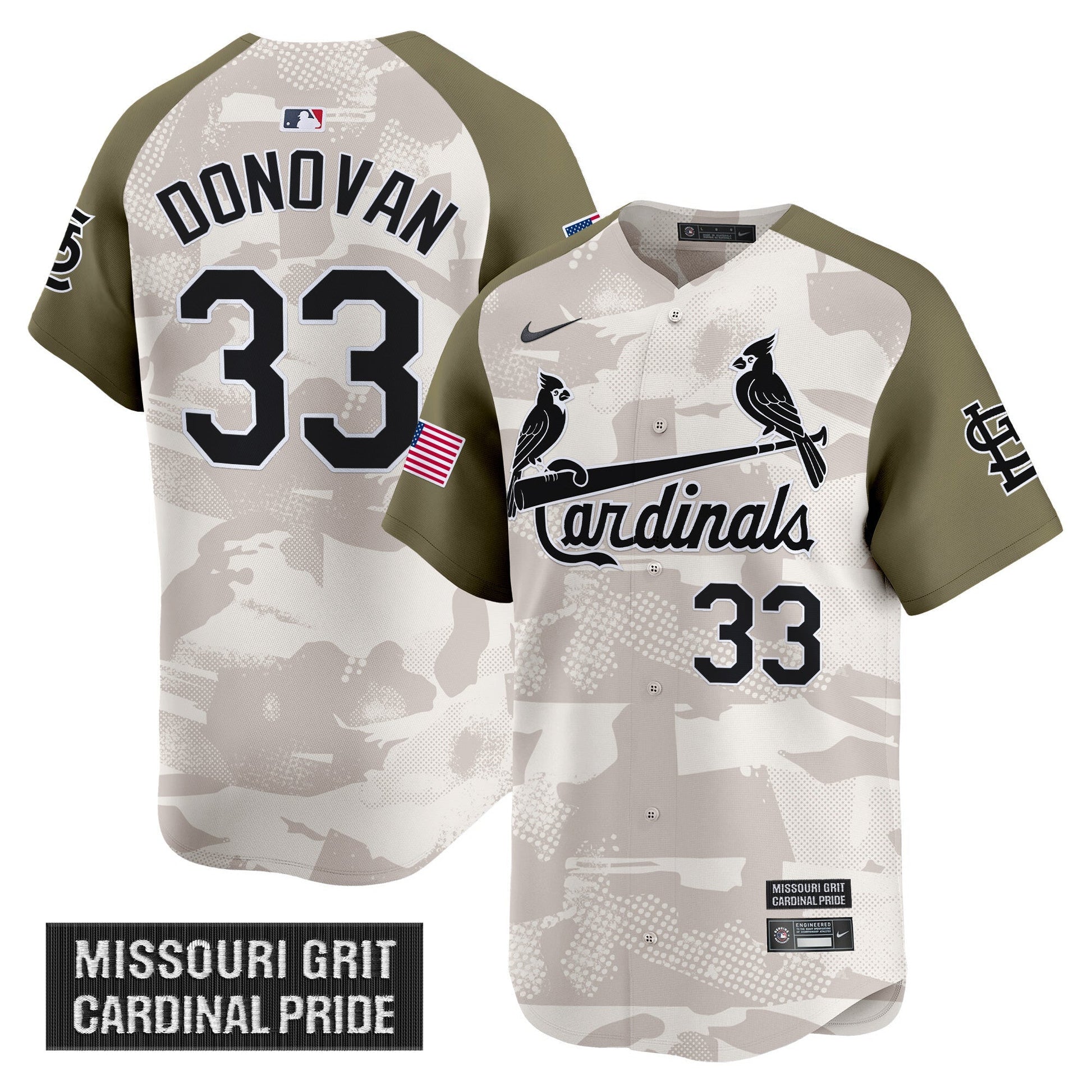 Men's St. Louis Cardinals 2025 Armed Forces Day Vapor Premier Limited Jersey - All Stitched
