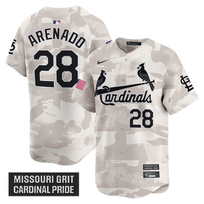 Men's St. Louis Cardinals 2025 Armed Forces Day Vapor Premier Limited Jersey - All Stitched