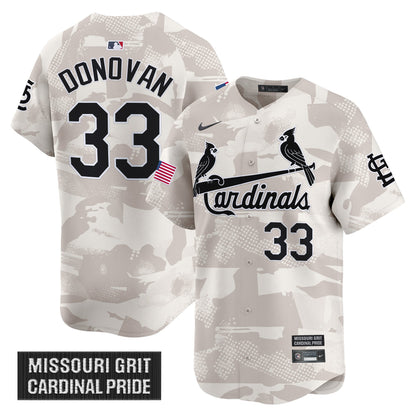 Men's St. Louis Cardinals 2025 Armed Forces Day Vapor Premier Limited Jersey - All Stitched