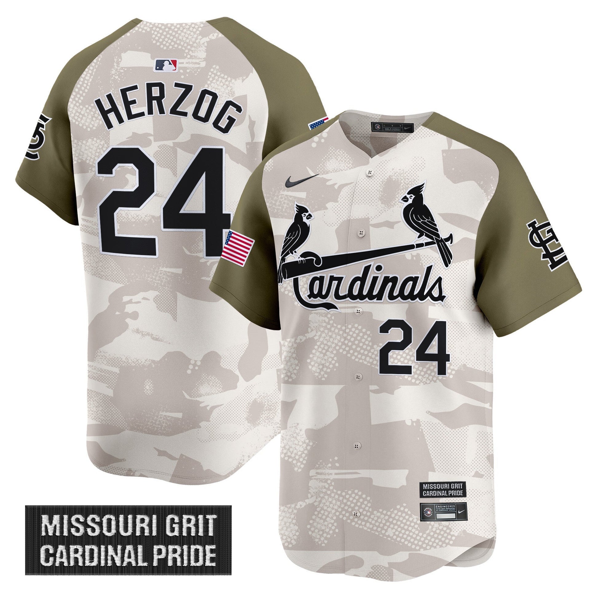 Men's St. Louis Cardinals 2025 Armed Forces Day Vapor Premier Limited Jersey - All Stitched