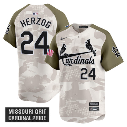 Men's St. Louis Cardinals 2025 Armed Forces Day Vapor Premier Limited Jersey - All Stitched