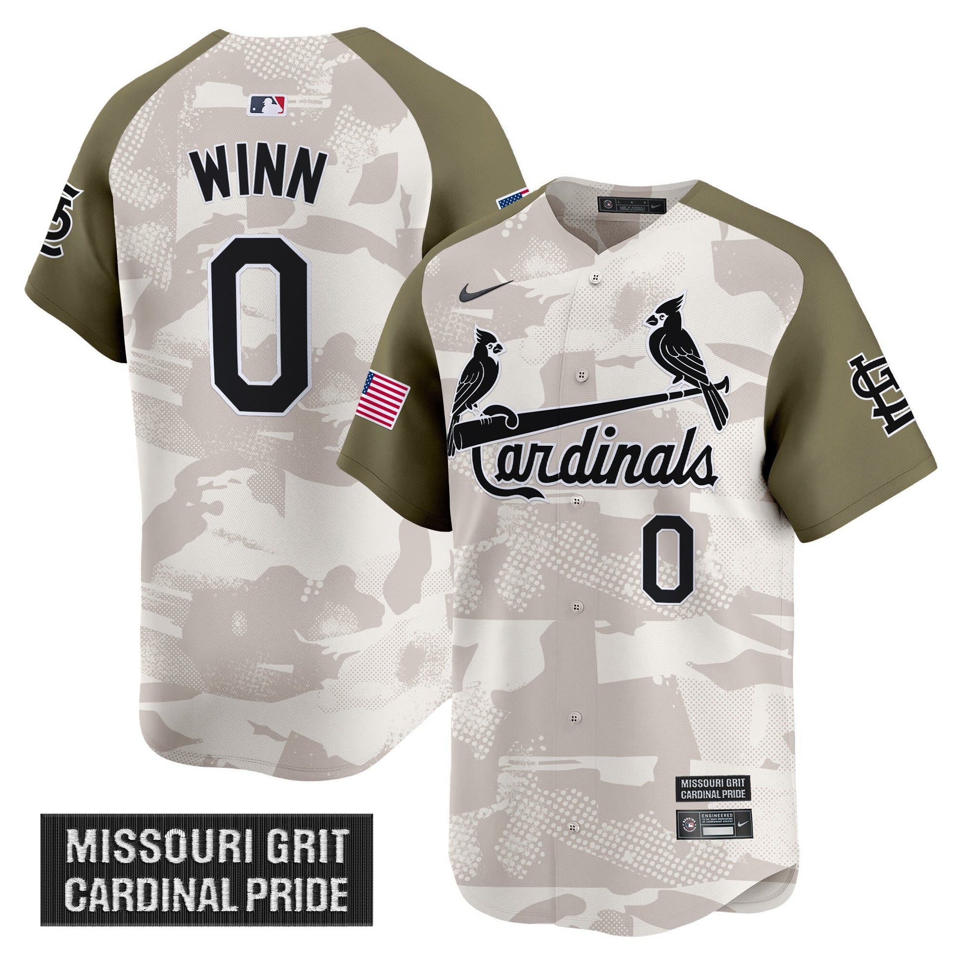 Men's St. Louis Cardinals 2025 Armed Forces Day Vapor Premier Limited Jersey - All Stitched