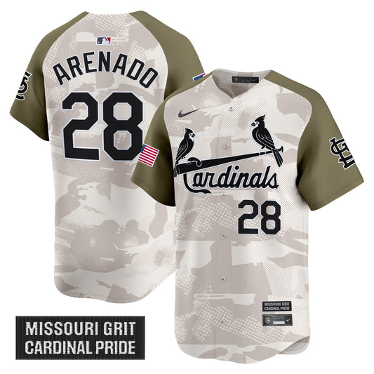 Men's St. Louis Cardinals 2025 Armed Forces Day Vapor Premier Limited Jersey - All Stitched