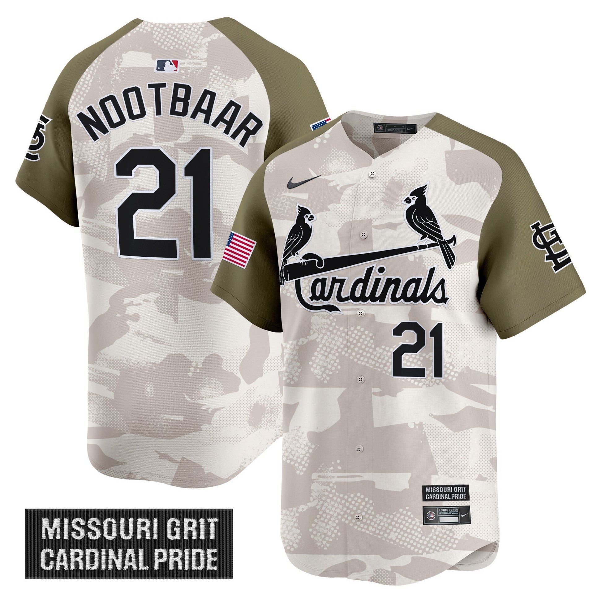 Men's St. Louis Cardinals 2025 Armed Forces Day Vapor Premier Limited Jersey - All Stitched